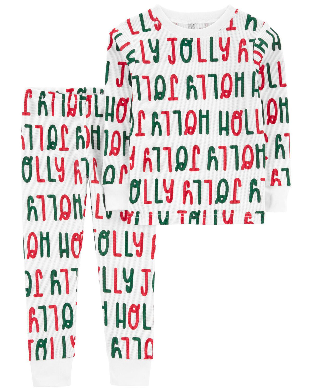 Multi Baby 2-Piece Holly Jolly Thermal Pajamas | carters.com | Carter's