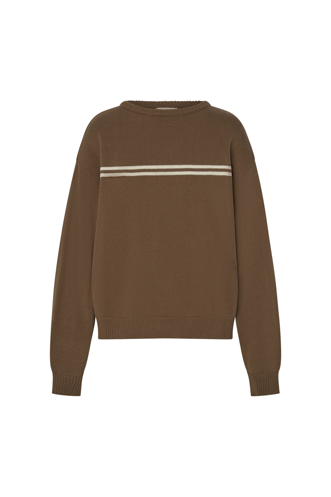 The "I can't believe it's not vintage" Crewneck in Brown Stripe | Sonderhuas