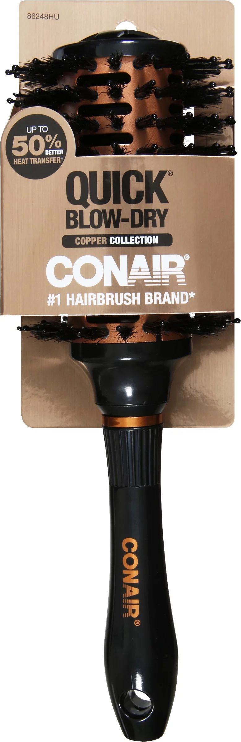 Conair Quick Blow Dry Pro Porcupine Round Hair Brush - Copper Collection | Walmart (US)