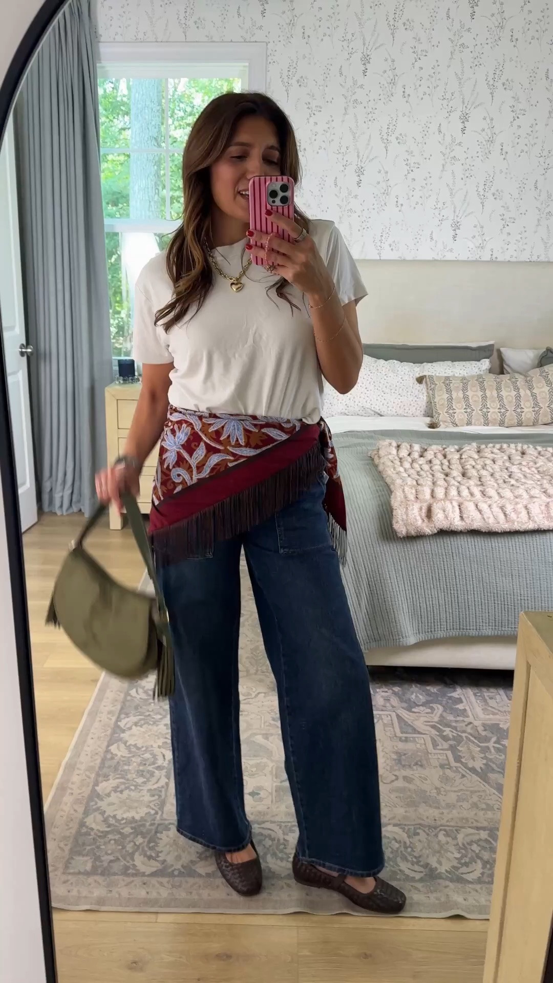 Loving this scarf for easy fall outfits!! Paired with jeans under $30 from Walmart!! 🤯 I’m 5’7” in a size 4.

#LTKOver40 #LTKTall