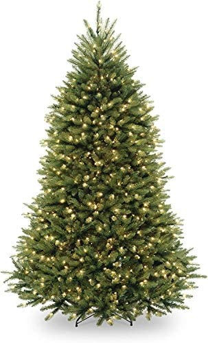 National Tree Company Pre-Lit Artificial Full Christmas Tree, Green, Dunhill Fir, White Lights, I... | Amazon (US)