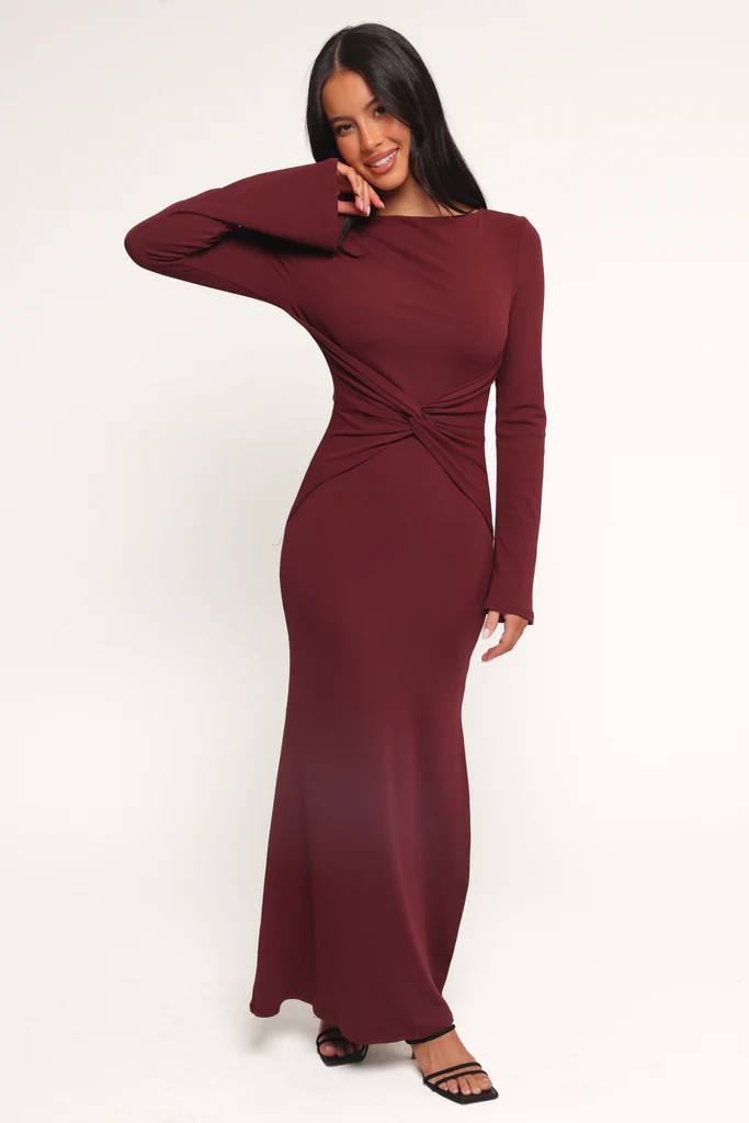 Nash Long Sleeve Dress - Deep Red | Petal & Pup (US)