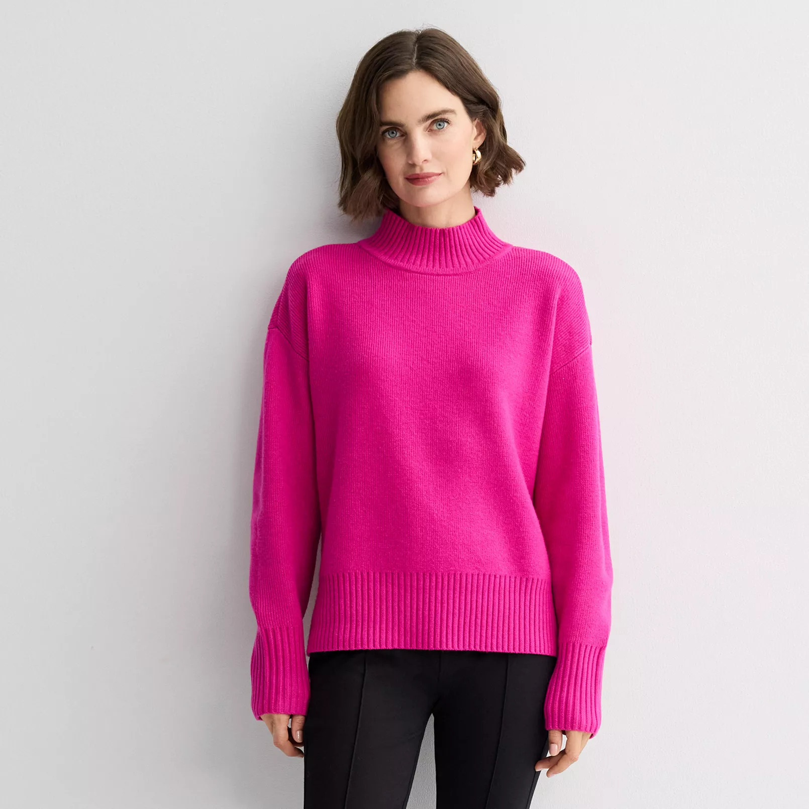 Women's Nine West Midweight Mockneck Pullover Sweater | Kohl's