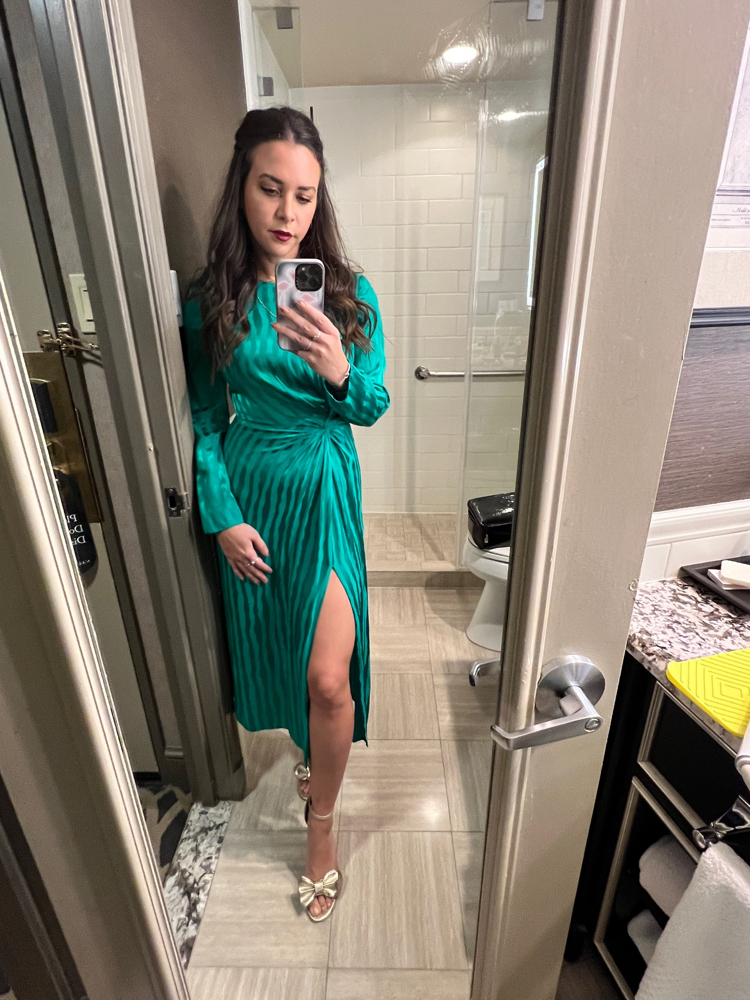 Holiday party season.
Green holiday dress 

#LTKSeasonal #LTKHoliday #LTKfit