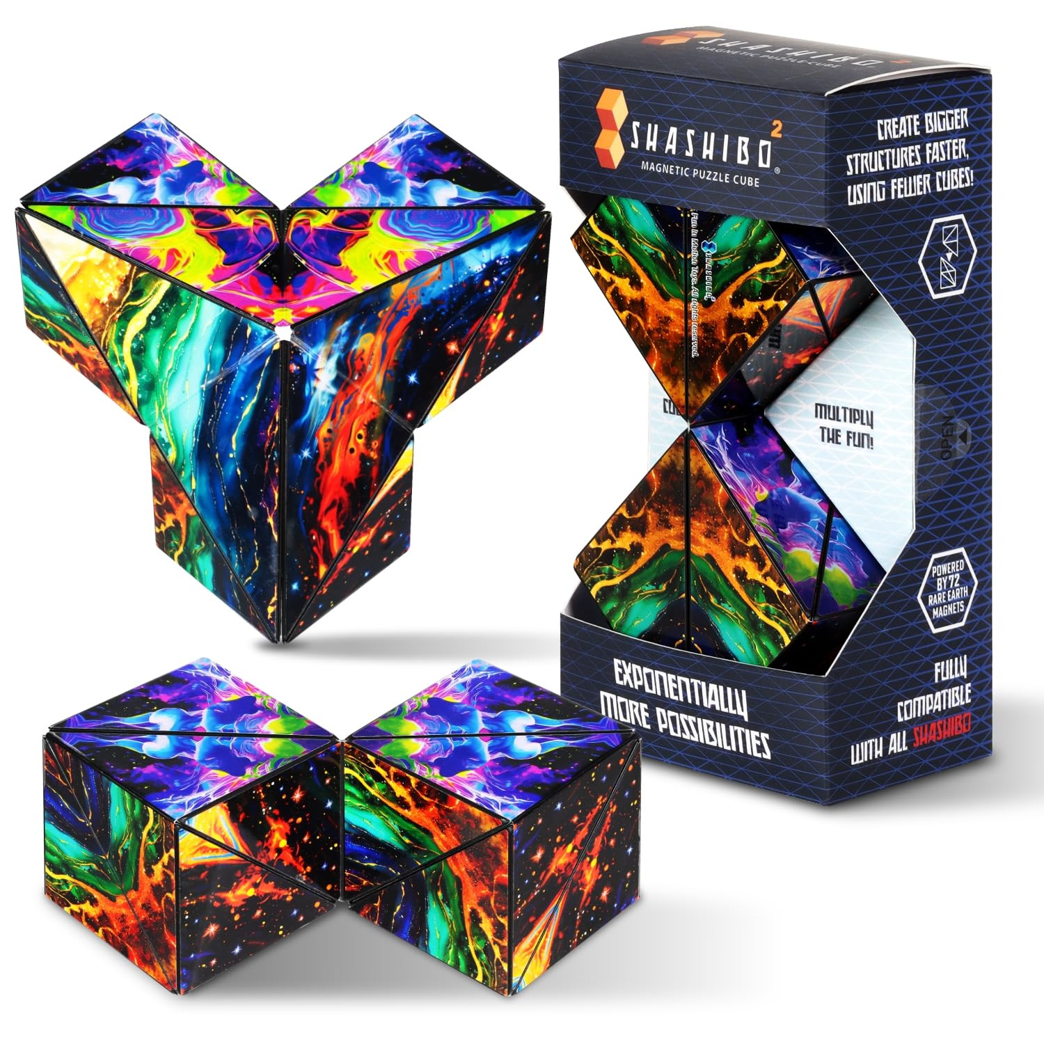 Shashibo Squared Shape Shifting Box – Next Generation XL STEM Magnetic Fidget Cube That Transfo... | Amazon (US)