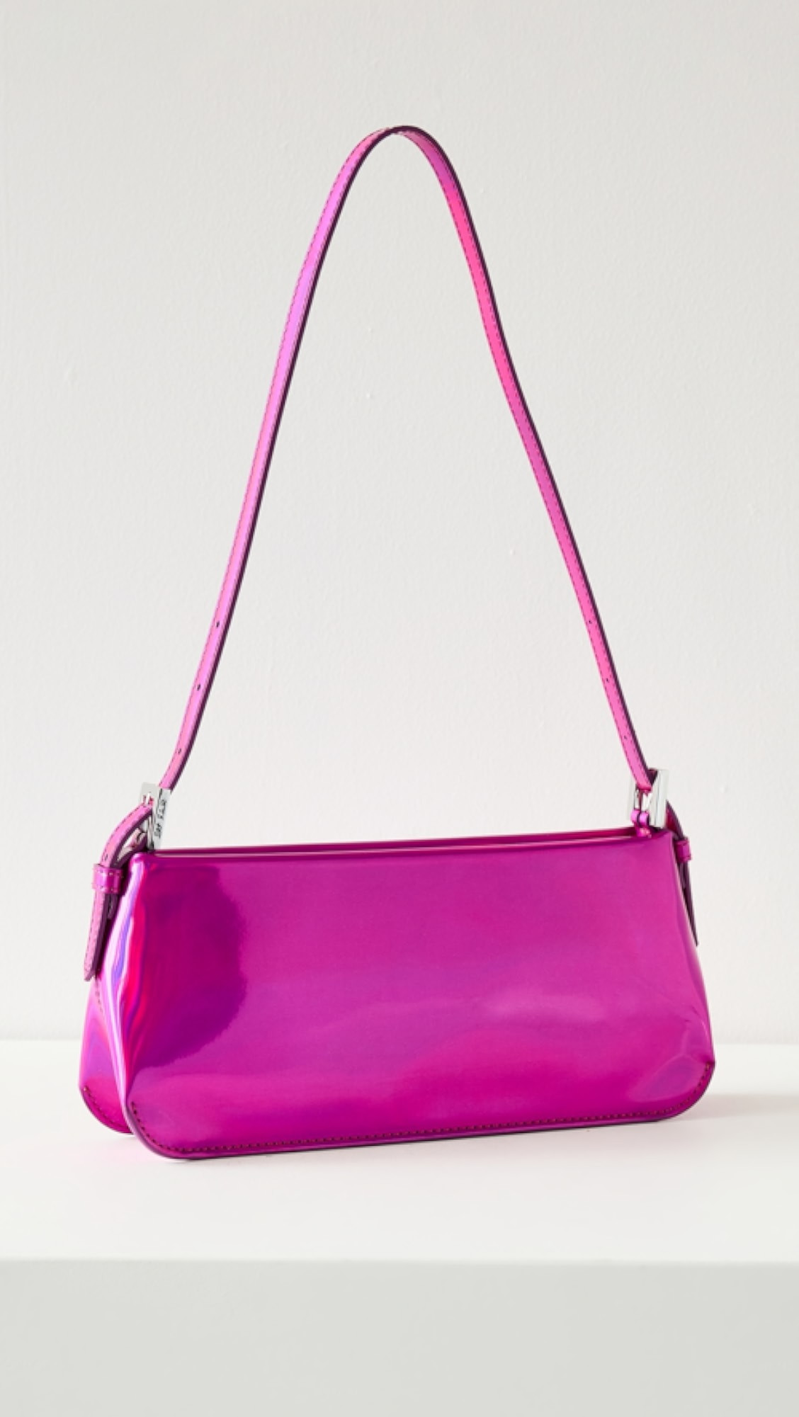BY FAR Dulce Fuchsia Iridescent Pouchette | Shopbop | Shopbop