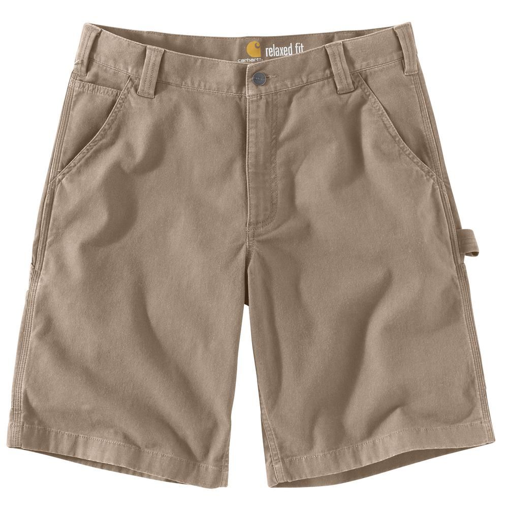 Carhartt petite Men's 44 Tan Cotton/Spandex Rugged Flex Rigby Work Short | The Home Depot
