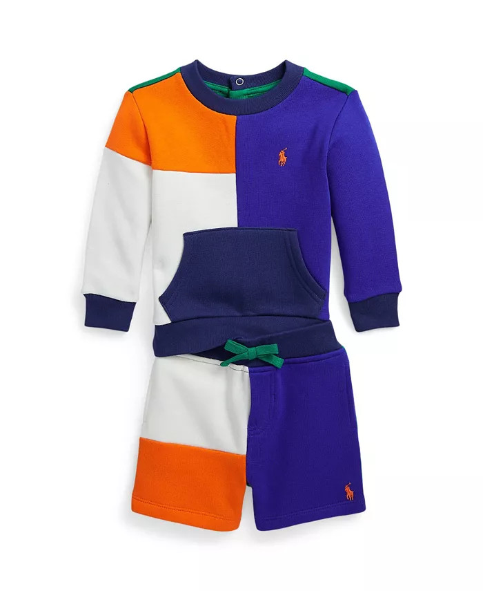 Baby Boys Fleece Sweatshirt and Shorts, 2 Piece Set | Macys (US)