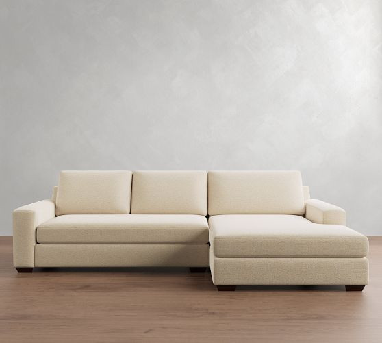 Big Sur Square Arm Chaise Sectional (114"–156") | Pottery Barn (US)