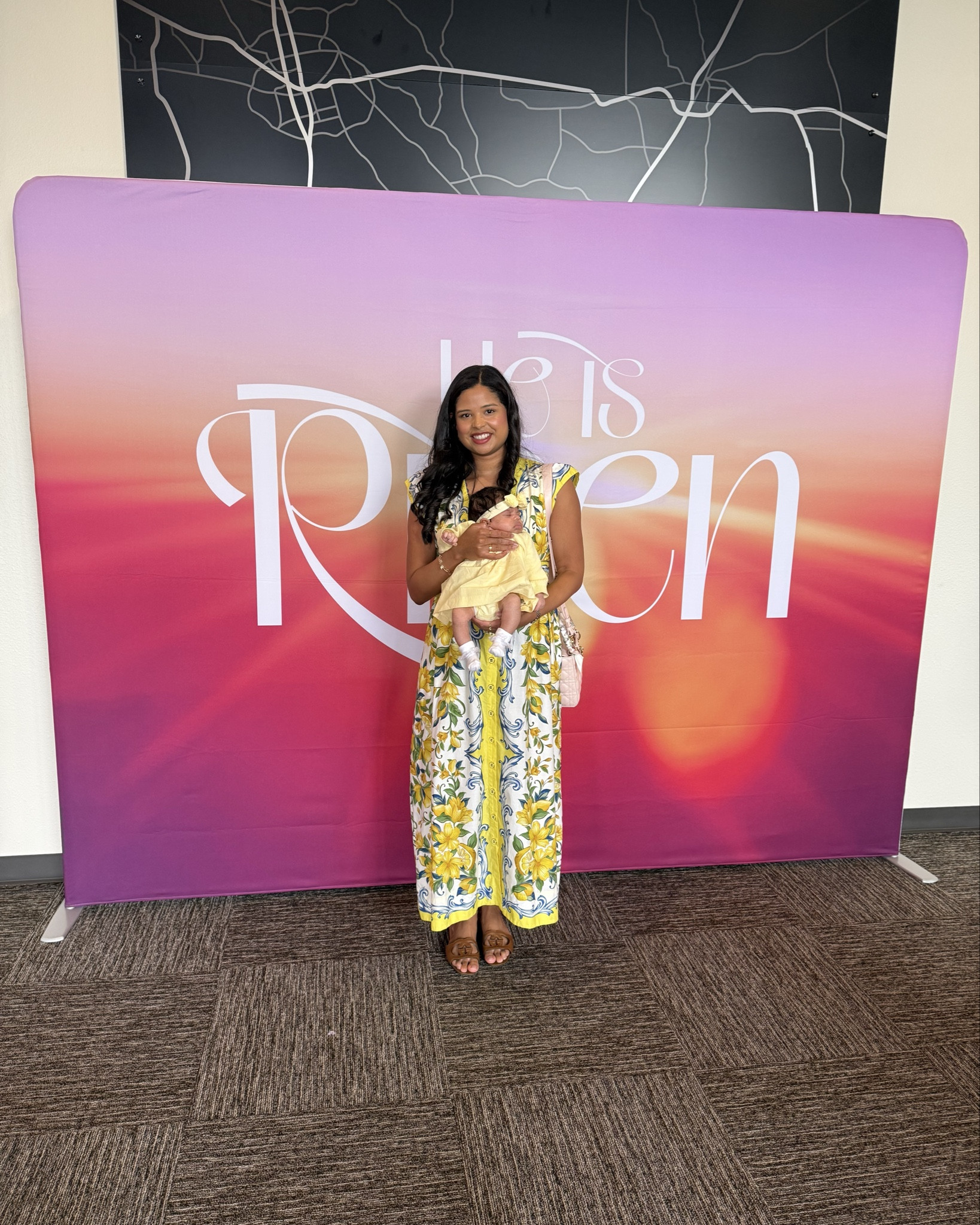 Easter Sunday 🙏🏽💛✝️ #easterootd #happyeaster Heisrisen #spring #ootd #church #churchootd #baby 

#LTKmomlife #LTKMidsize #LTKBaby