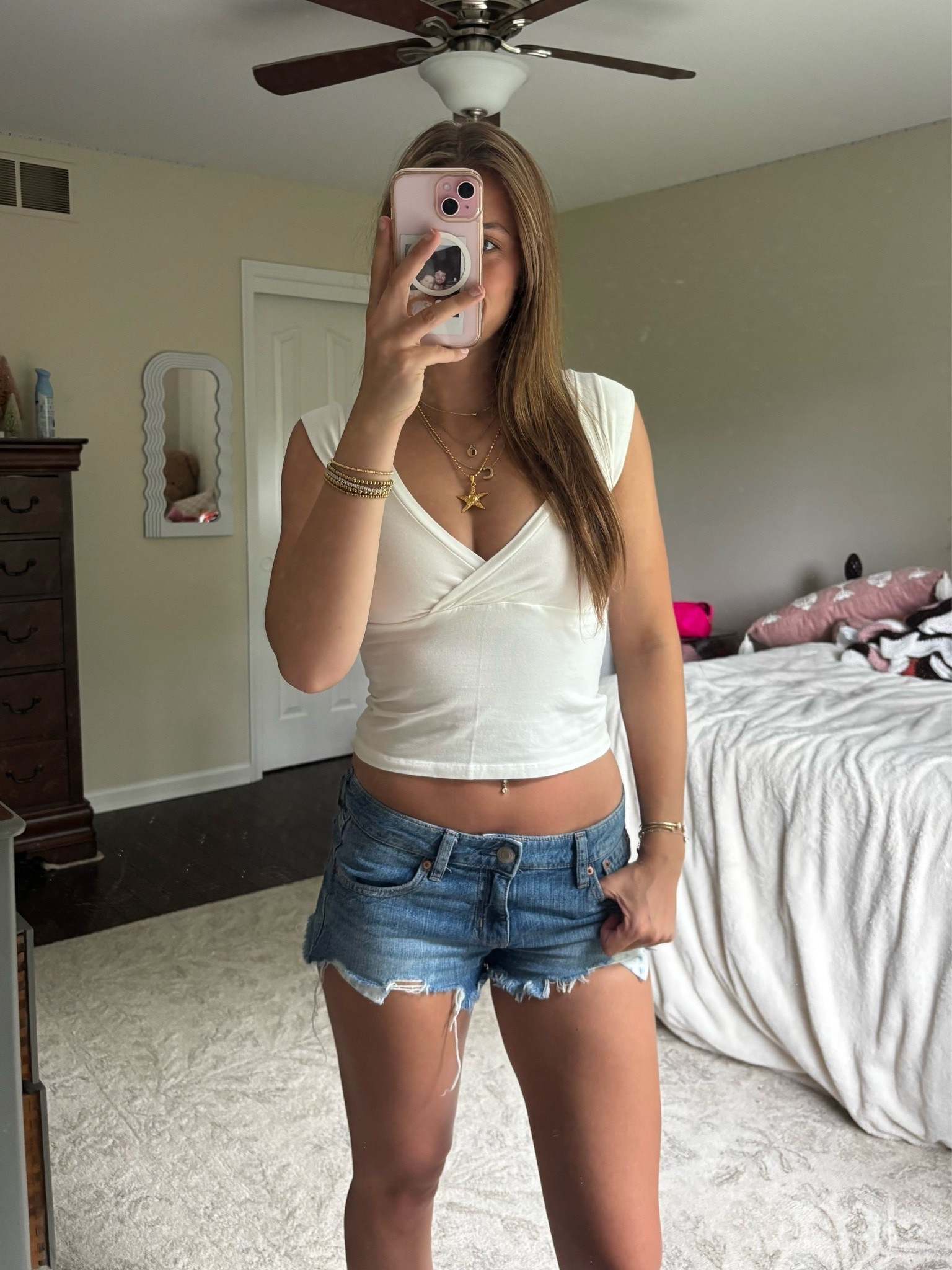 Basic summer outfit idea with denim shorts

#summeroutfits

#LTKootd #LTKSeasonal #LTKSaleAlert