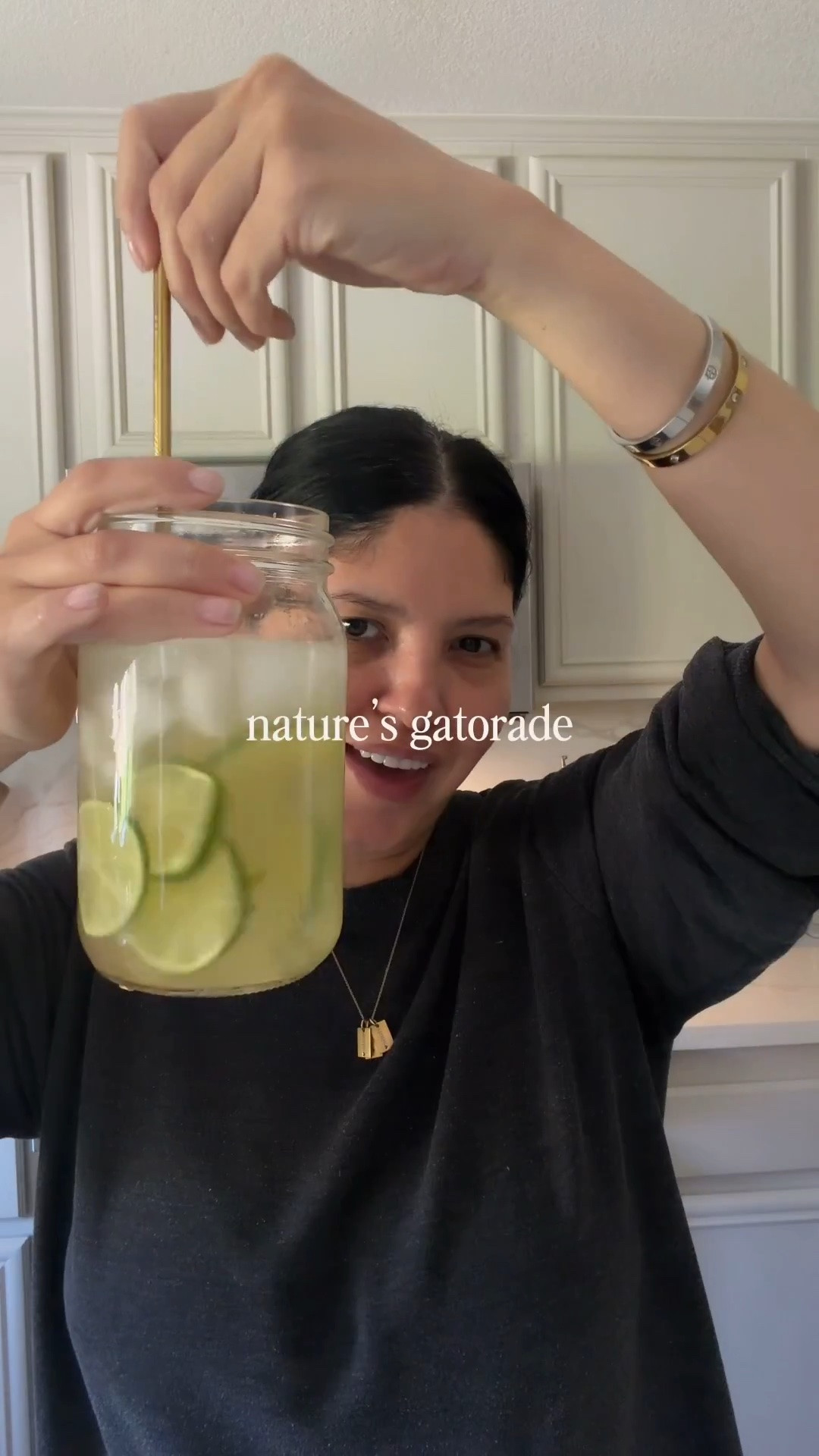 Loving this for when the kids have ⚽️🏈practice and I l just needs a boost of hydration: 
Ingredients:
-1 can coconut water (about 2 cups)
- 1 cup of water
- 1/2 lemon juiced
-1/2 lime juiced
-1 tsp maple syrup or honey
-1/4 tsp salt
Add a lot of ice and oh yeah!
Save it for later

#LTKfoodie #LTKvlog #LTKActive