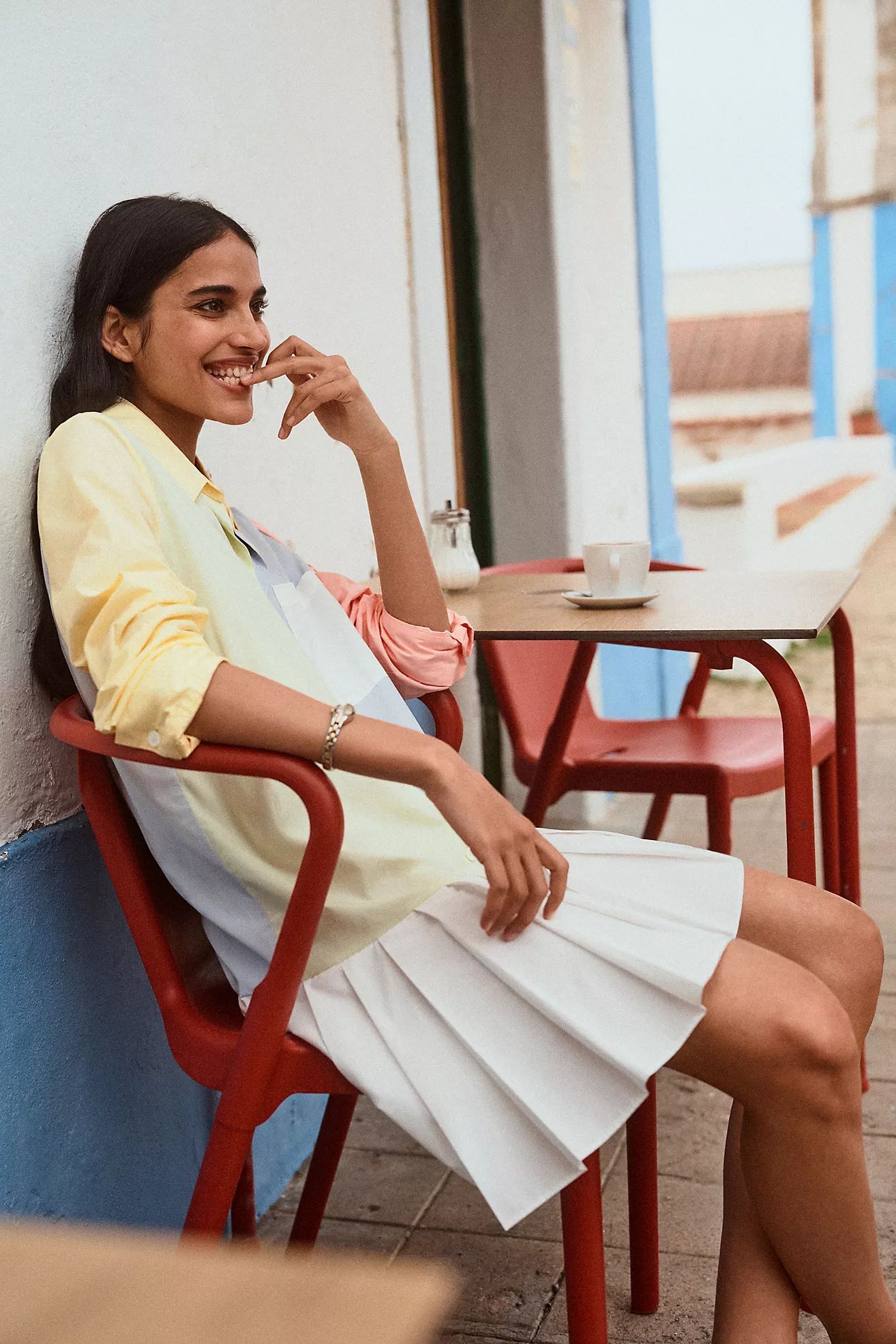 English Factory Colorblock Shirt Dress | Anthropologie (US)