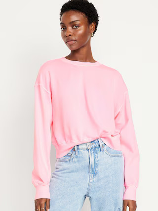 Oversized Drop-Shoulder Sweatshirt for Women | Old Navy (US)