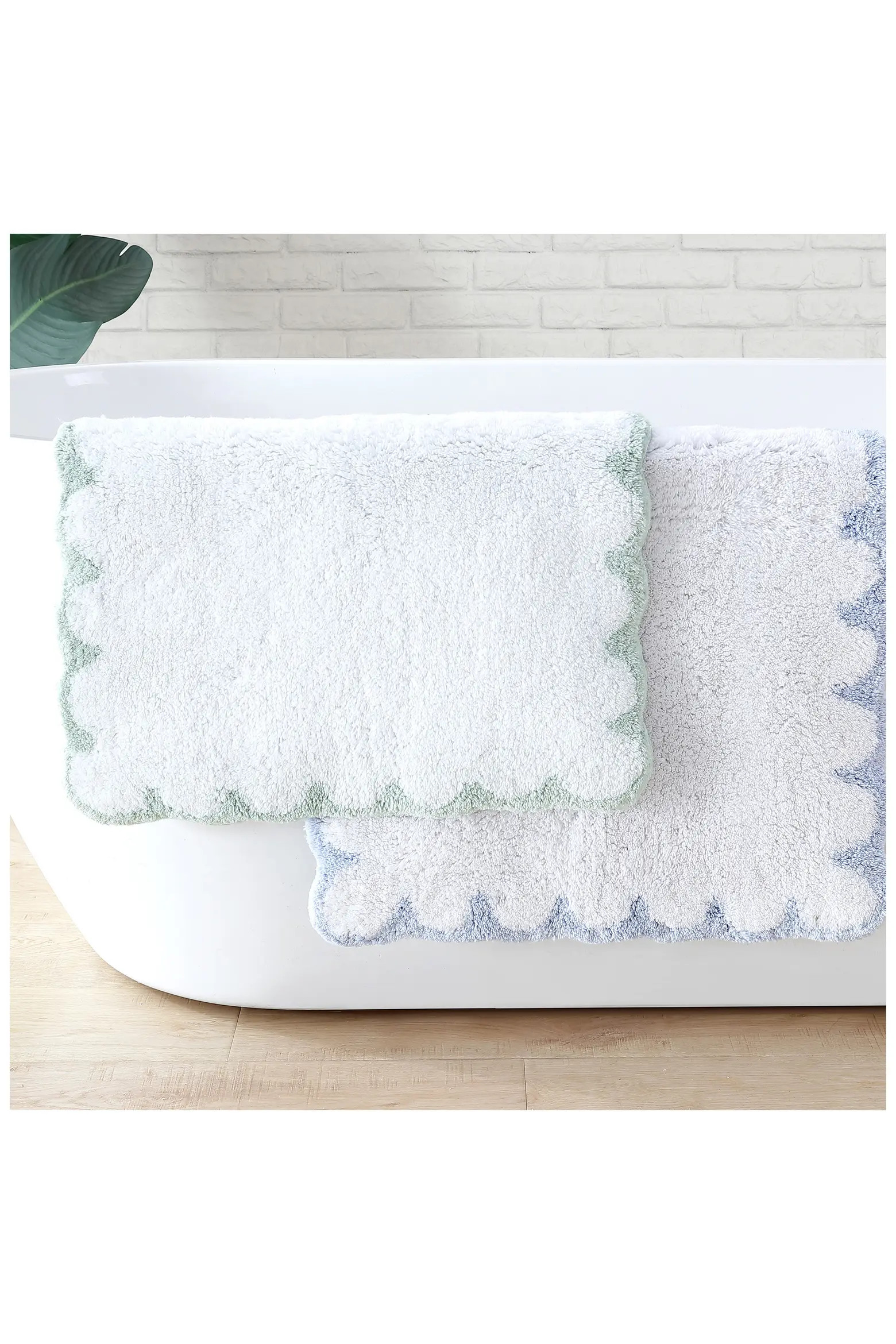 Scallop Detail Cotton Bath Mat | Nordstrom | Nordstrom