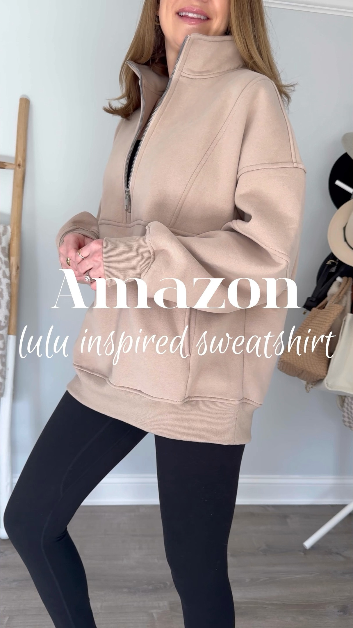 I sized up to a large for this fit and am 5'7" and about 135
Ibs

Amazon sale alert, Amazon deal, look for less, Lulu inspired, Amazon fashion 2024, Amazon must haves Amazon lightning deal, Amazon best seller, travel outfit, cozy outfit, fall must have, leggings sweatshirt, tunic sweatshirt, cute and comfy

#LTKVideo #LTKActive #LTKSaleAlert