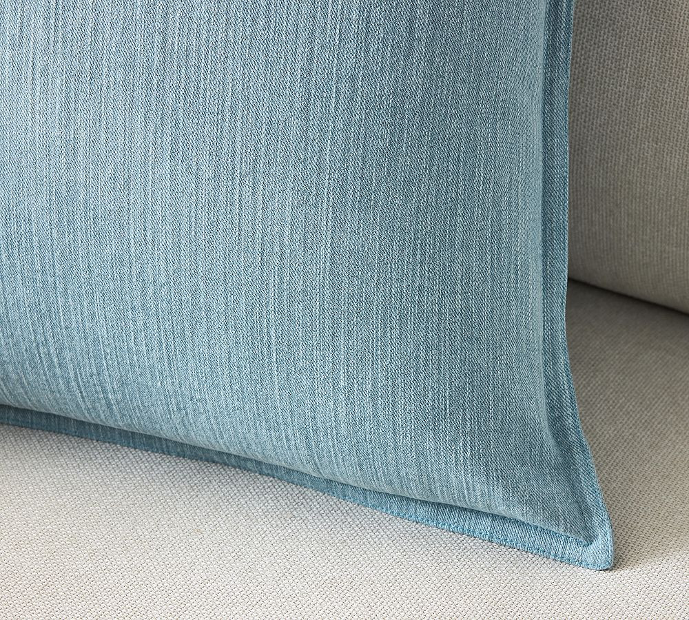 Denim Flange Pillow Cover PinterestFacebookXCopy LinkEmailPrint | Pottery Barn (US)