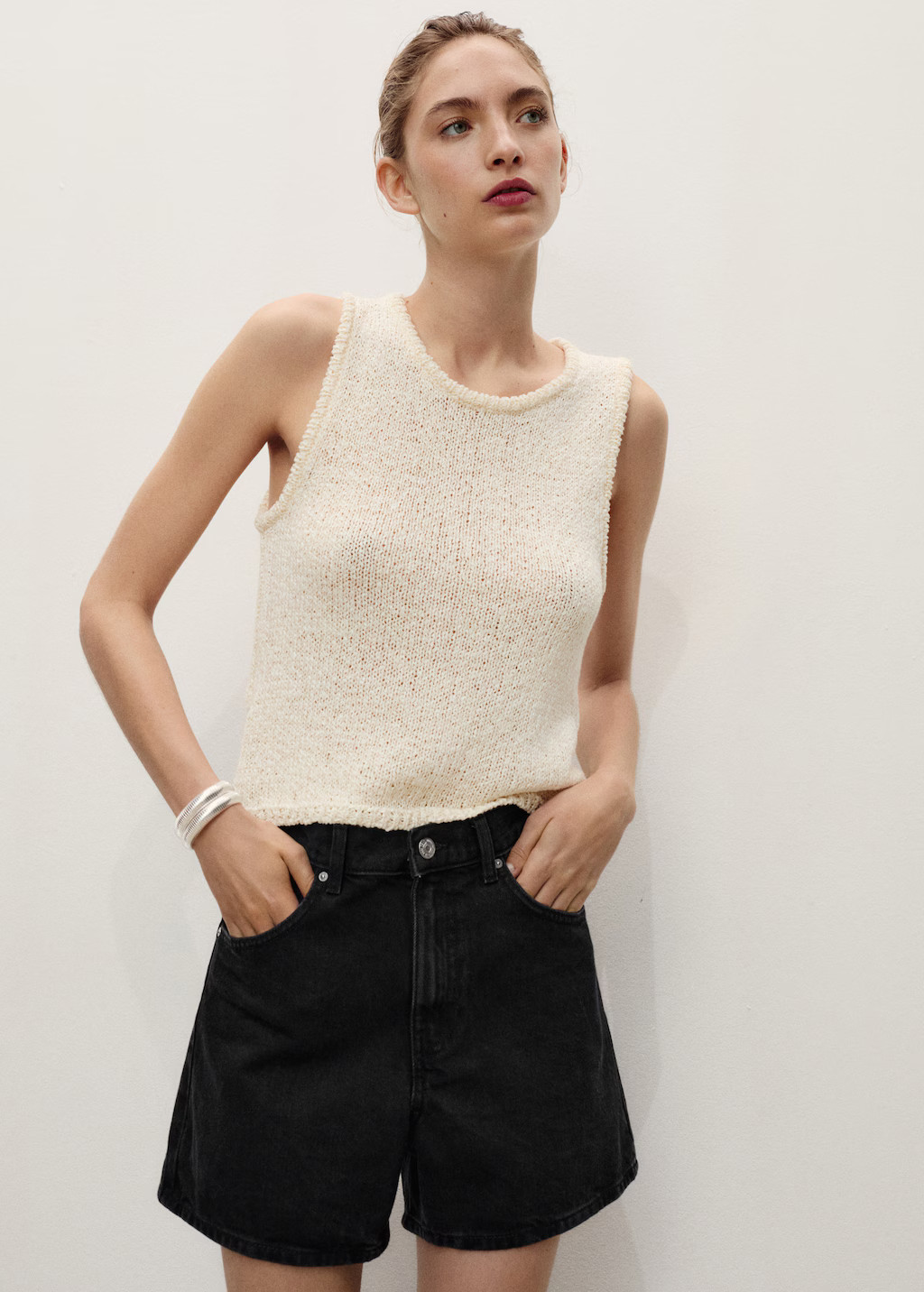 High-rise denim shorts - Women | MANGO United Kingdom | MANGO (UK)