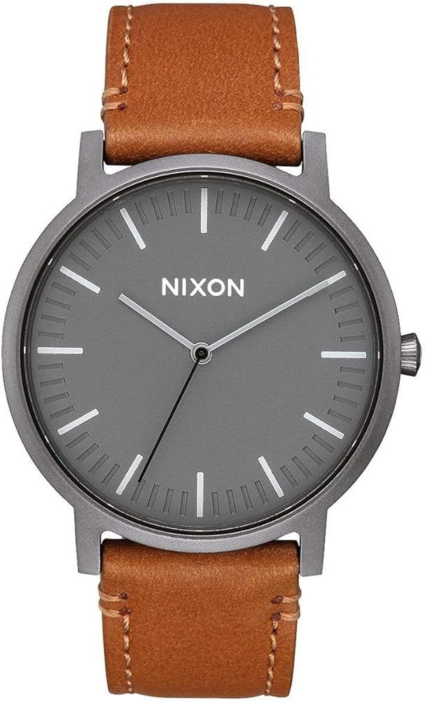 Nixon Porter Leather A1058 50m Water Resistant Men’s Watch (20-18mm Leather Band and 40mm Watch... | Amazon (US)