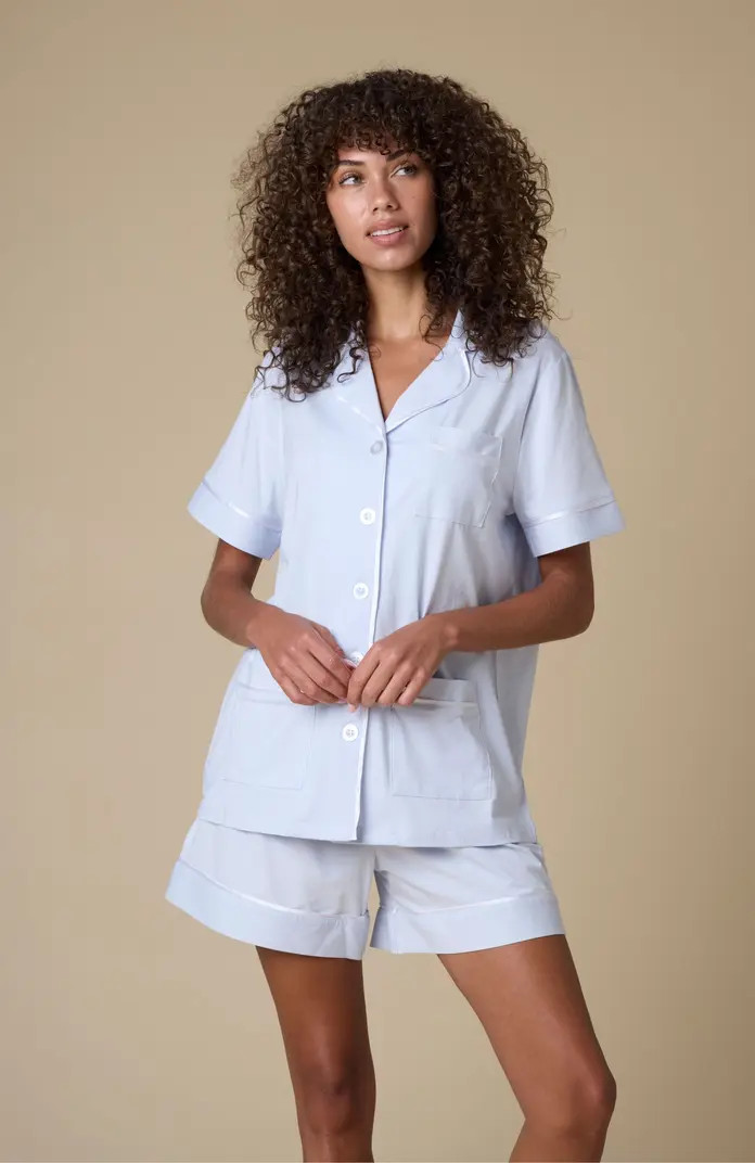 KIP Luxe Stretch Cotton Short Set | Nordstrom | Nordstrom