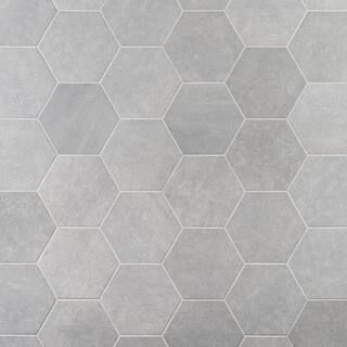 Ivy Hill Tile Sanskrit Gray Hex 8.86 in. x 10.20 in. Matte Porcelain Floor and Wall Tile (9.47 sq... | The Home Depot