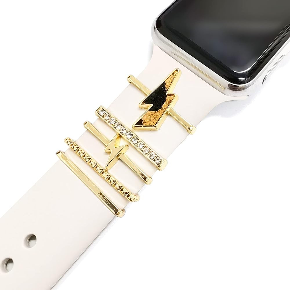 5PCS Decorative Ring Loops for Apple Watch iWatch Ultra Series 8 7 6 5 4 Charms, Metal Diamond Ch... | Amazon (US)