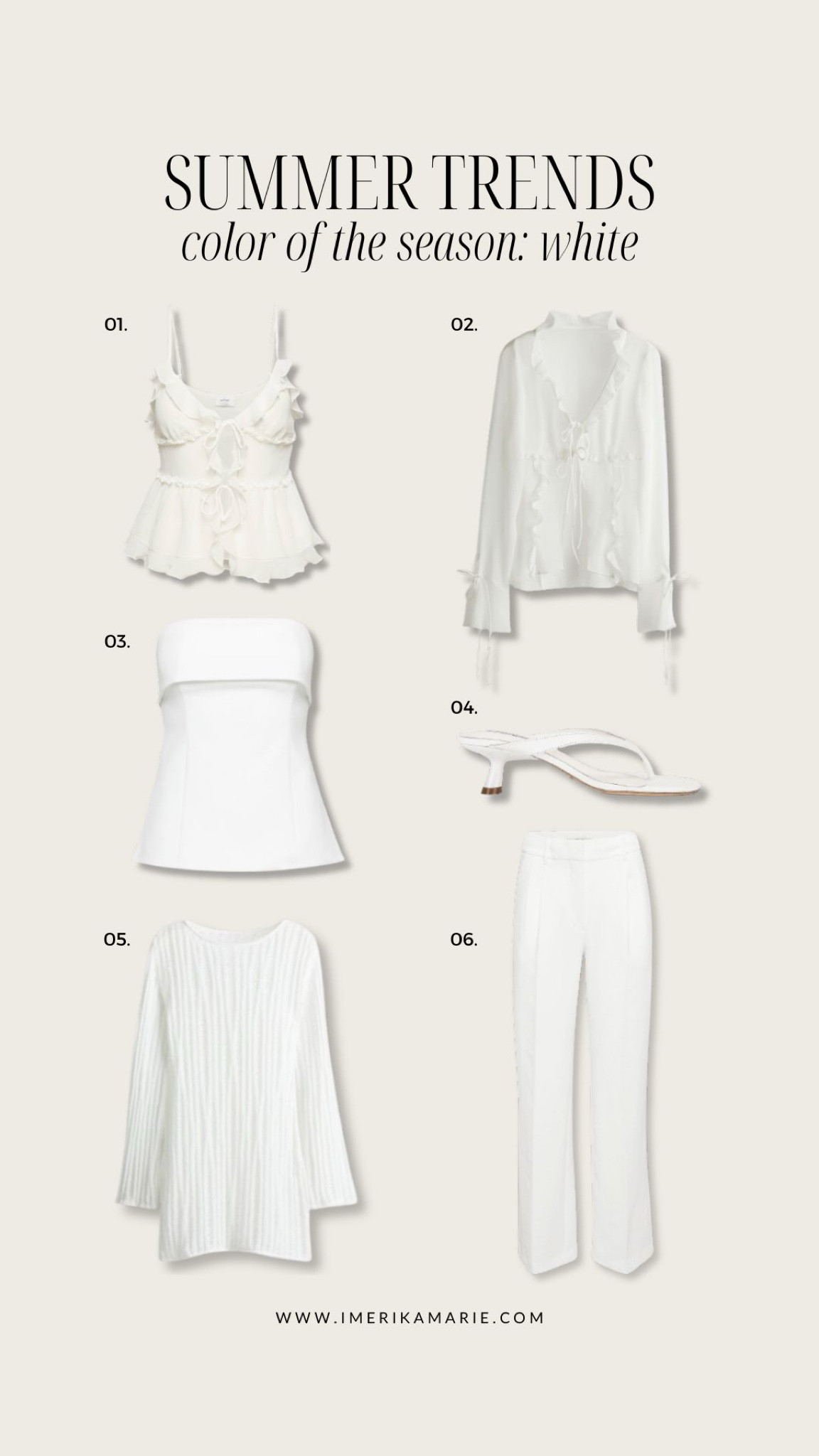 Summer fashion trends: White

White top, white tube top, white kitten heels, white swimsuit cover up, white pants, vacation outfit, white dress, sandals, Aritzia


#LTKSeasonal #LTKFindsUnder100 #LTKStyleTip