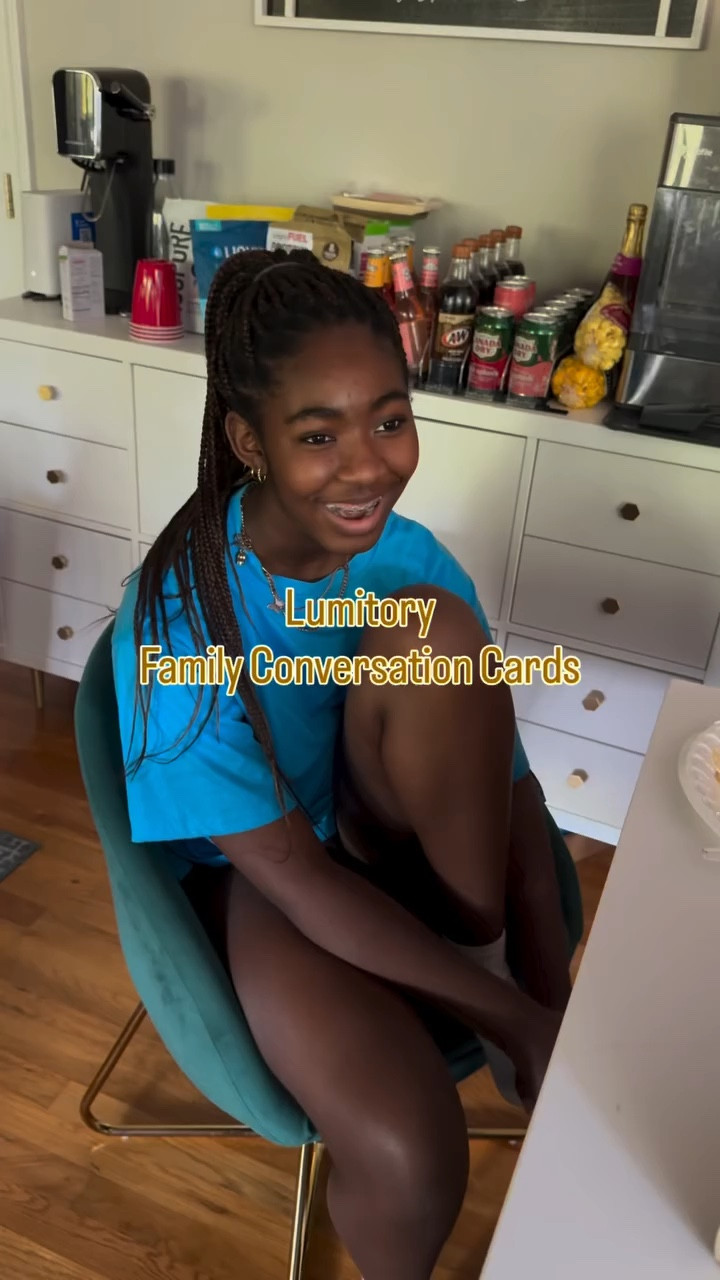 Intentional conversations hit different. 

Not the “how was your day?” kind…
But the ones that make you pause, think, and really see each other. 

We have been using these cards from @lumitory, and let me tell you-kids will open up when you give them the space to. 

#rheaaligned #lumitory #conversationcards #ad #gifted