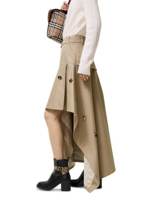 Gabardine Asymmetric Trench Skirt | Bloomingdale's (US)