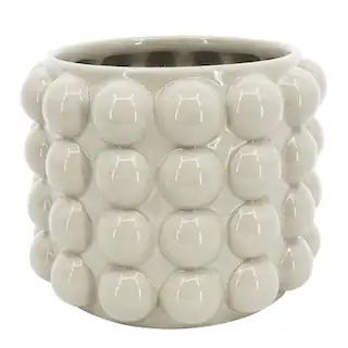 7.5" Cream Ceramic Beaded Planter by Ashland® | Michaels Stores