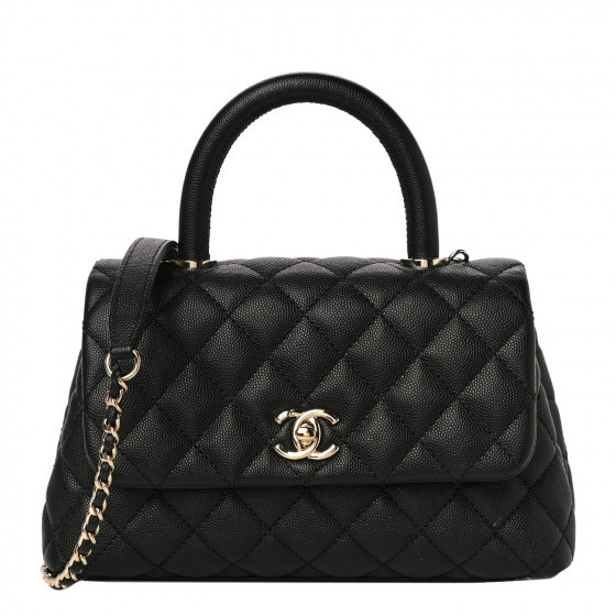 CHANEL

Caviar Quilted Mini Coco Handle Flap Black | Fashionphile