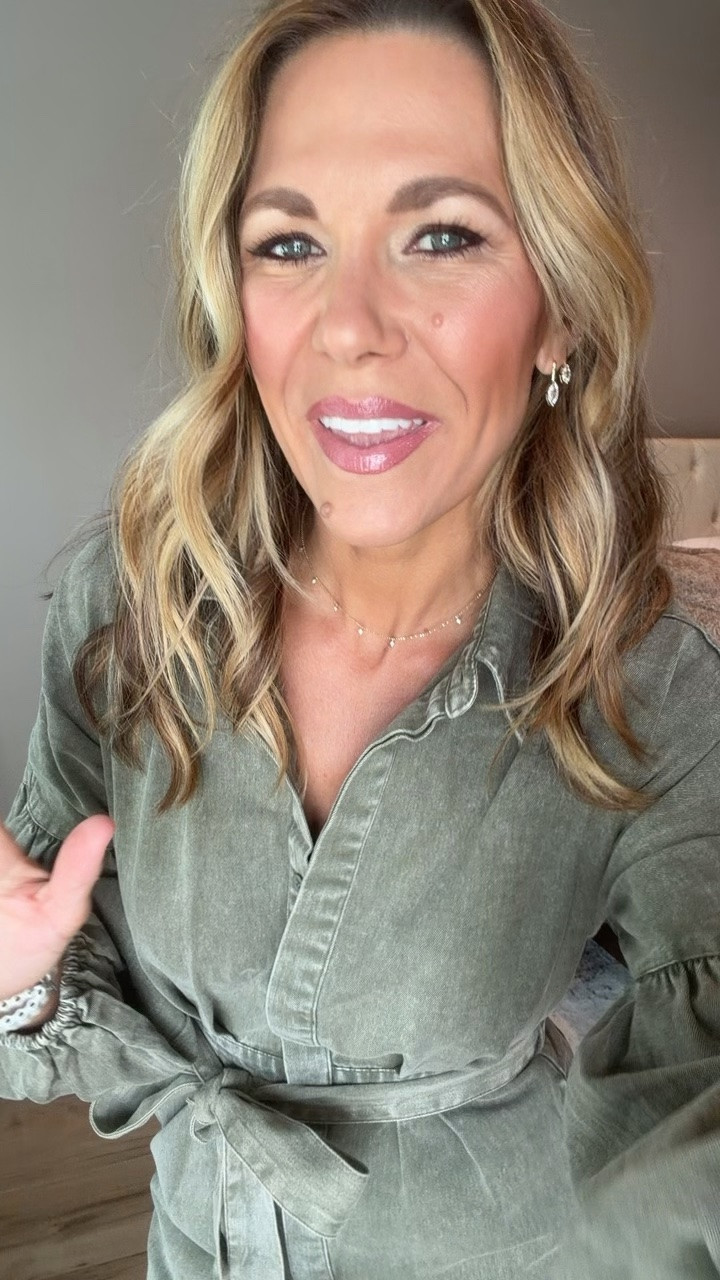 Loving this olive green denim romper! Runs a bit small so I suggest sizing up for a more comfortable fit. Code RANDOMHOUSEWIFE35 for 35% off

#LTKSeasonal #LTKOver40 #LTKgrwm