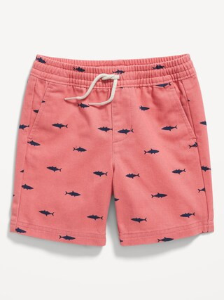 Printed Functional-Drawstring Twill Shorts for Toddler Boys | Old Navy (US)
