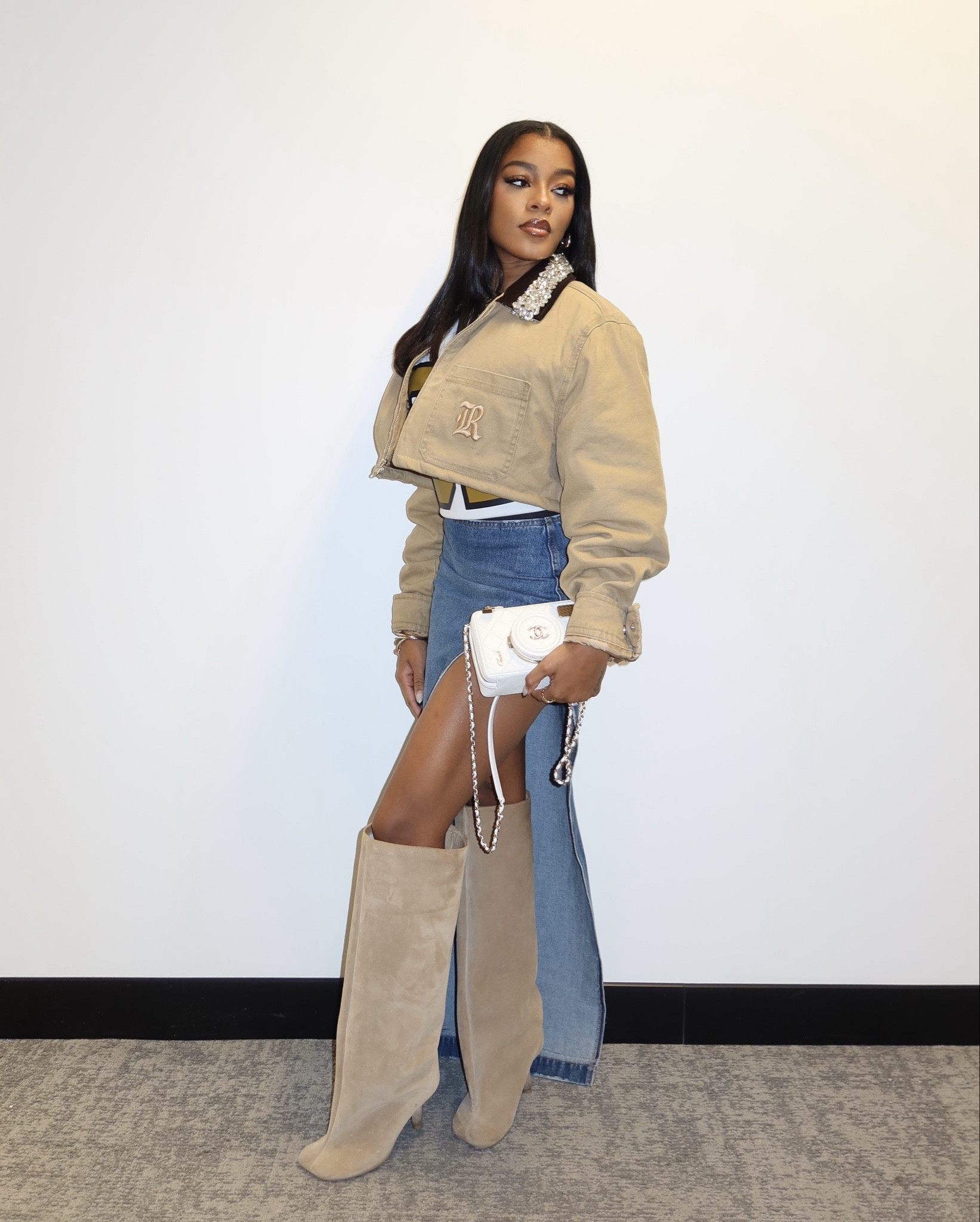 Game days still keep it cute. 
Jacket is from @reassemblednyc & boots are MM6 Anotomic slip-on suede boots#LTKShoeCrush #LTKItBag

#LTKSeasonal