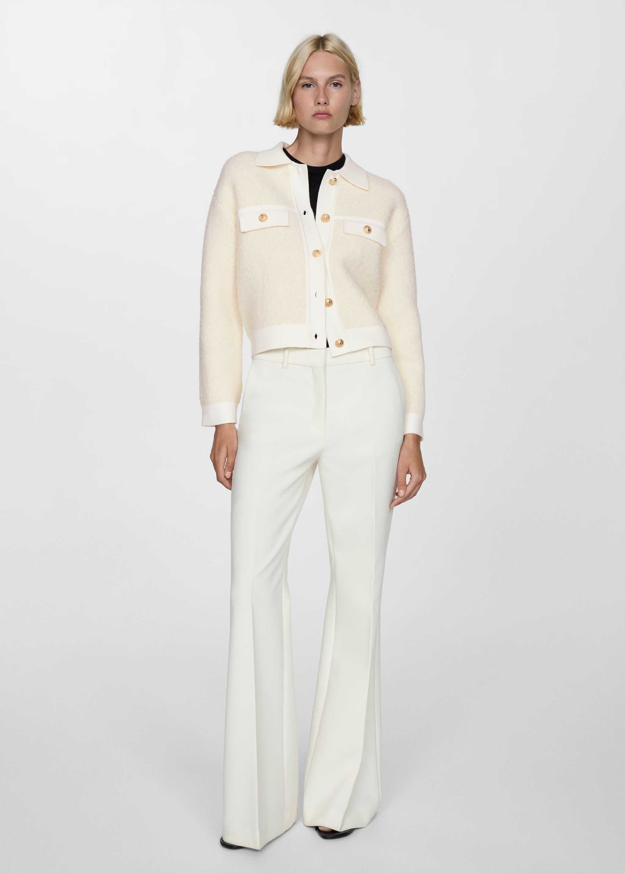 Tweed jacket with buttons | MANGO (UK)