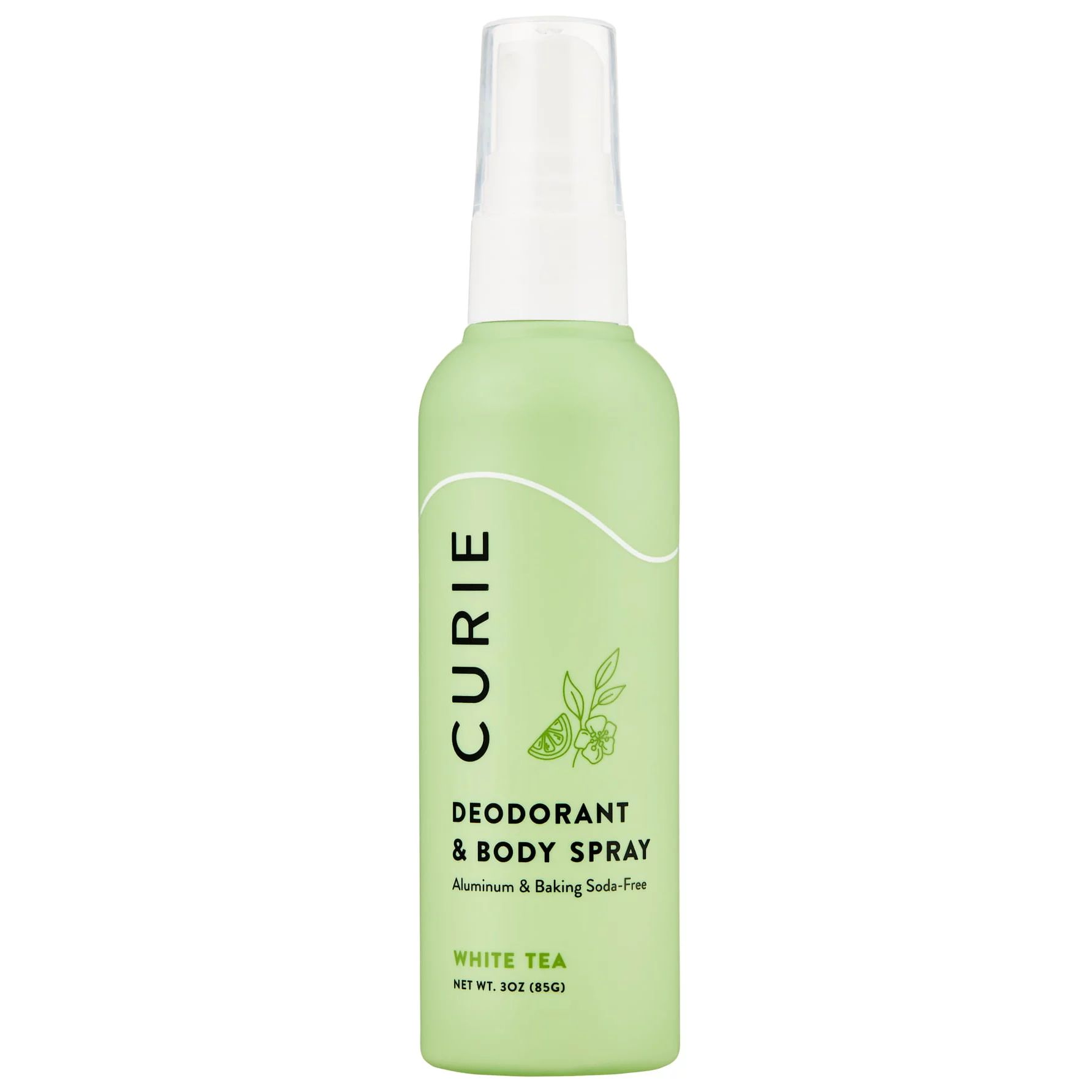 Curie Natural Deodorant & Spray for Men and Women, Aluminum-Free, Sensitive Skin Friendly, White ... | Walmart (US)