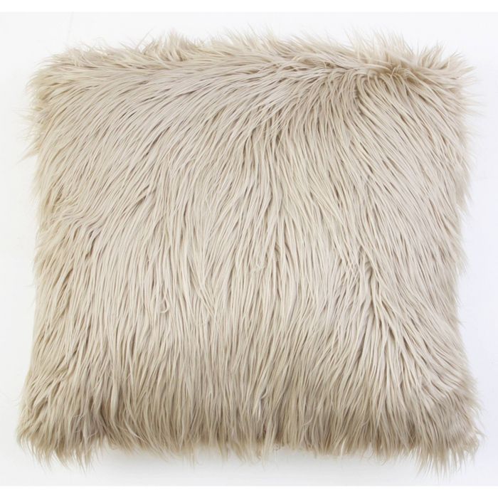 Keller Faux Mongolian Reverse To Micromink Throw Pillow - Décor Therapy | Target