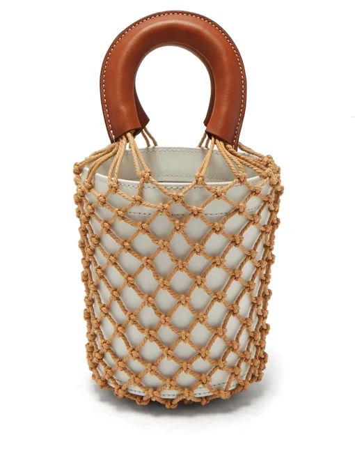 Moreau macrame and leather bucket bag | Staud | Matches (US)