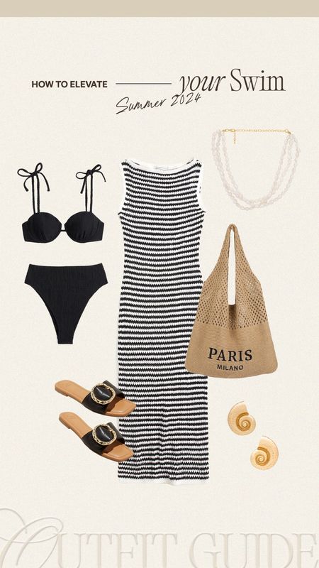 How to elevate your swim🖤 I have this bikini form Abercrombie and it’s the best! #swim #coverup #poolparty 

#LTKmidsize #LTKswim #LTKSeasonal