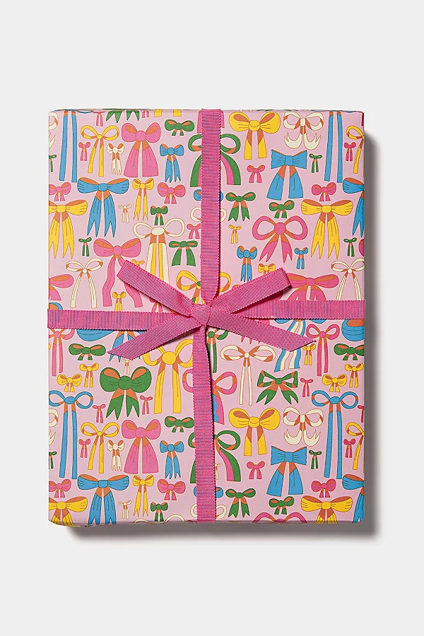 Red Cap Cards Red Cap Bows Wrapping Paper in Pink at Urban Outfitters | Urban Outfitters (US and RoW)