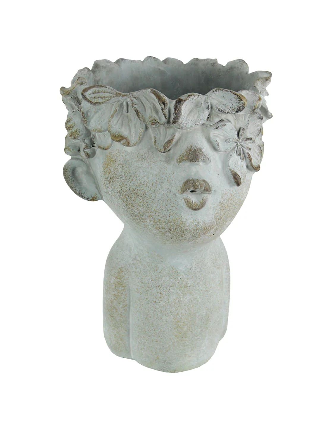 Pucker Up Kissing Face Weathered Finish Concrete Head Planter 10 Inches High | Walmart (US)