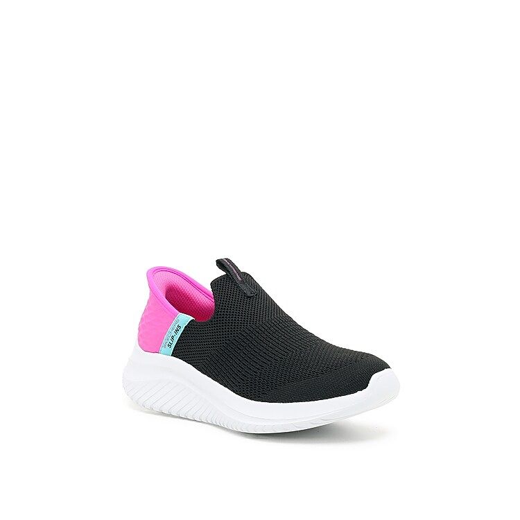 Skechers SlipIns Ultra Flex 3.0 SlipOn Sneaker Kids' | Girl's | Black/Pink | Size 12 Youth | Sneaker | DSW