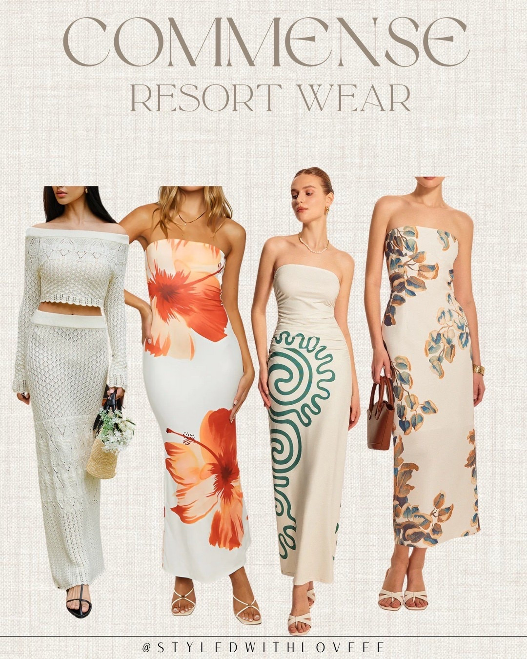 Vacation mode: ON. ✨ Commense brings effortless resort elegance with breezy silhouettes, chic floral prints, and timeless neutrals. Whether you're lounging by the beach or heading to a sunset dinner, these statement pieces are a must-have for your getaway wardrobe. Which look is calling your name? 🌴🌊 #CommenseStyle #ResortWear #VacationReady 




#LTKootd #LTKSwim #LTKTravel