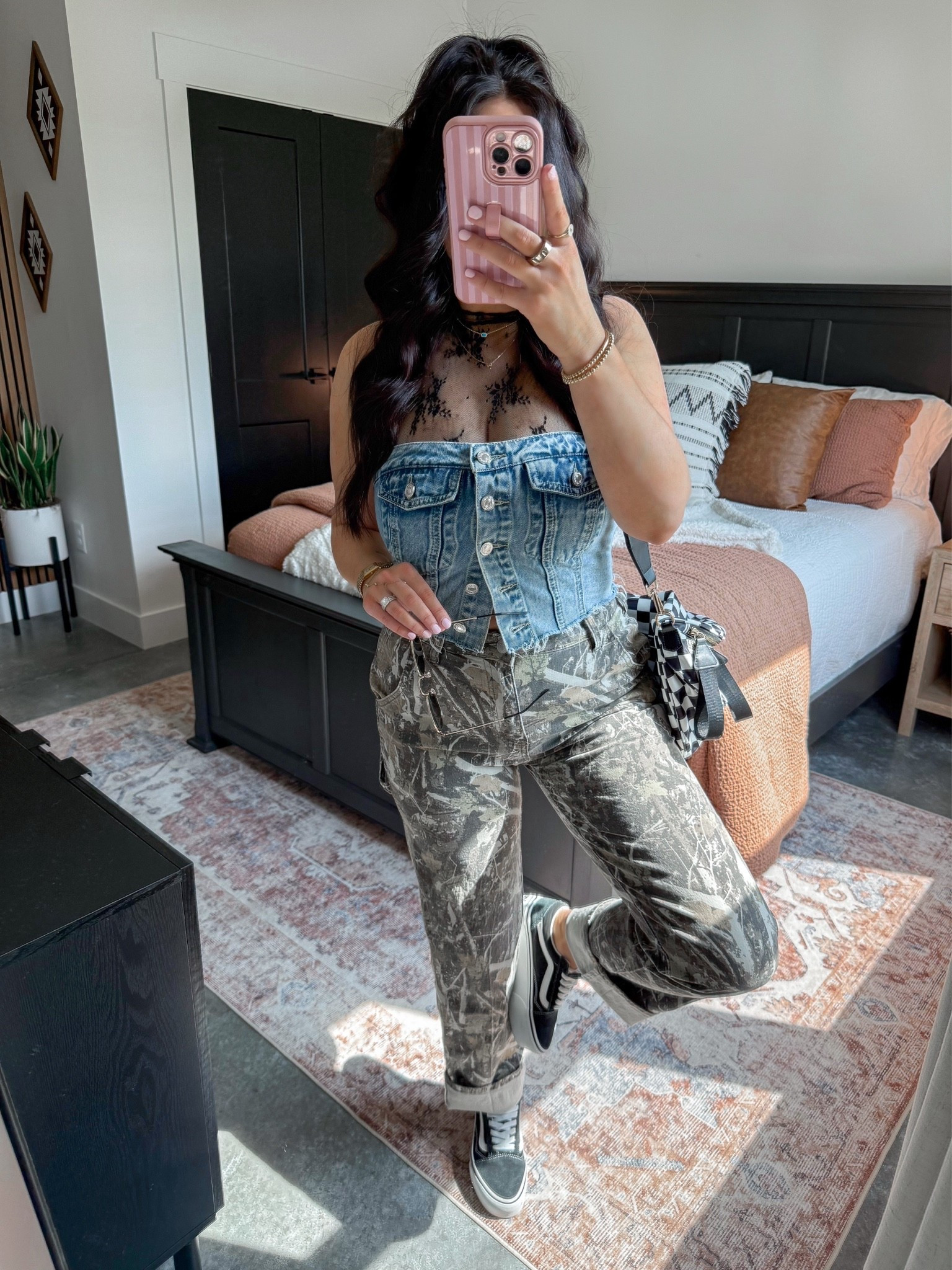 Edgy OOTD as a First Time Mom 🖤

Lace Sleeveless Top — small
Denim Top — medium
Camo Cargos — small

*also linked a long sleeve version of this top that would be perfect to wear once the weather cools down!