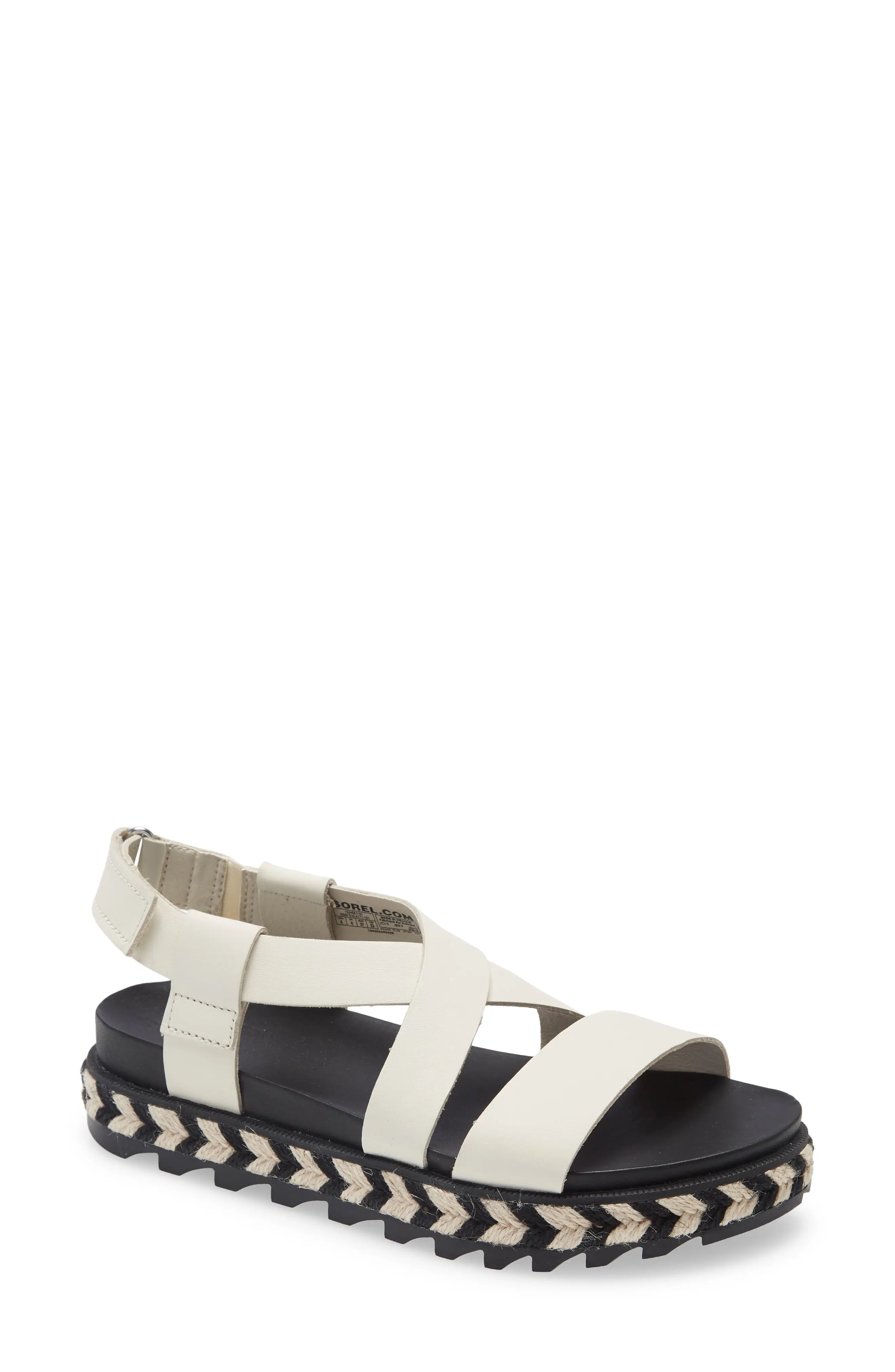 Women's Sorel Roaming Crisscross Sandal, Size 6 M - White | Nordstrom