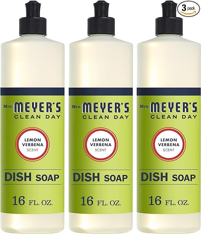 Mrs. Meyer’s Clean Day Liquid Dish Soap, Lemon Verbena, 16 ounce bottle (Pack of 3) | Amazon (US)