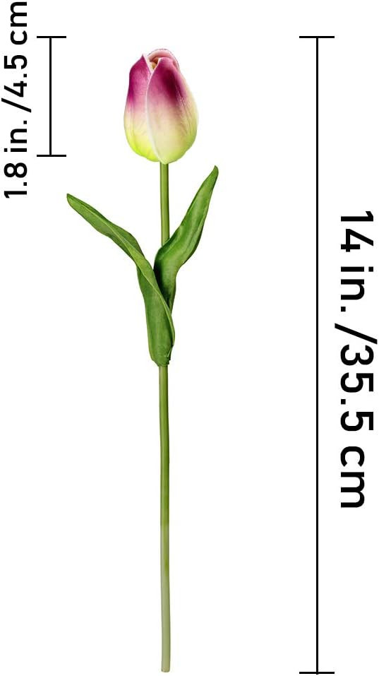 28 Pcs Multicolor Tulips Artificial Flowers Faux Tulip Stems Real Feel PU Tulips for Easter Sprin... | Amazon (US)