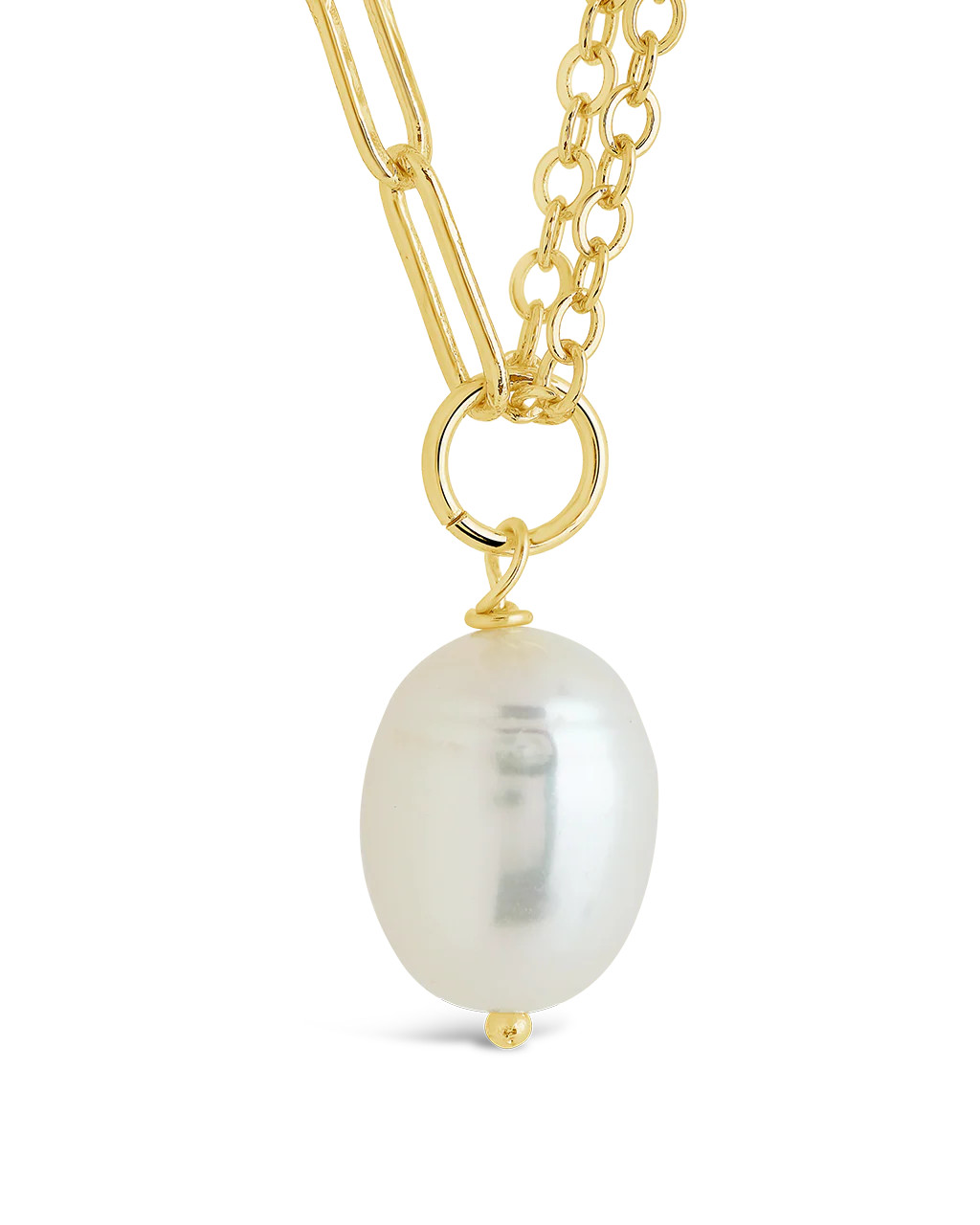 River Pearl Drop Chain Necklace | Sterling Forever