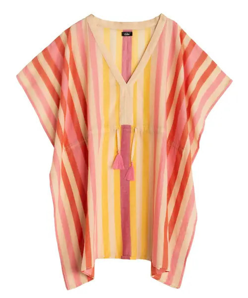 Echo Cabana Stripe Caftan in Beach Pink at Nordstrom, Size Medium/large | Nordstrom