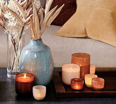 Modern Glass Votive Candleholders - Neutral | Pottery Barn (US)